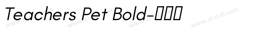 Teachers Pet Bold字体转换